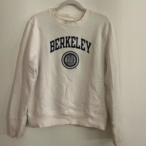 UC Berkeley Champion White Athletic Sweatshirt
